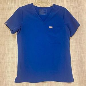 Figs women's Electric Blue Catarina™ - One-Pocket Scrub Top